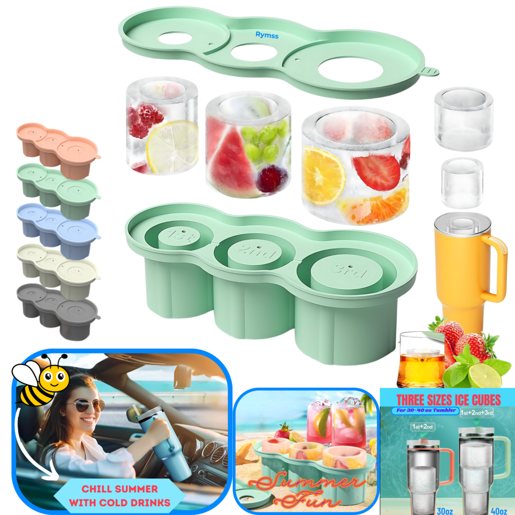 3-Size Stanley Ice Cube Tray- Set for 30oz-40oz Tumblers